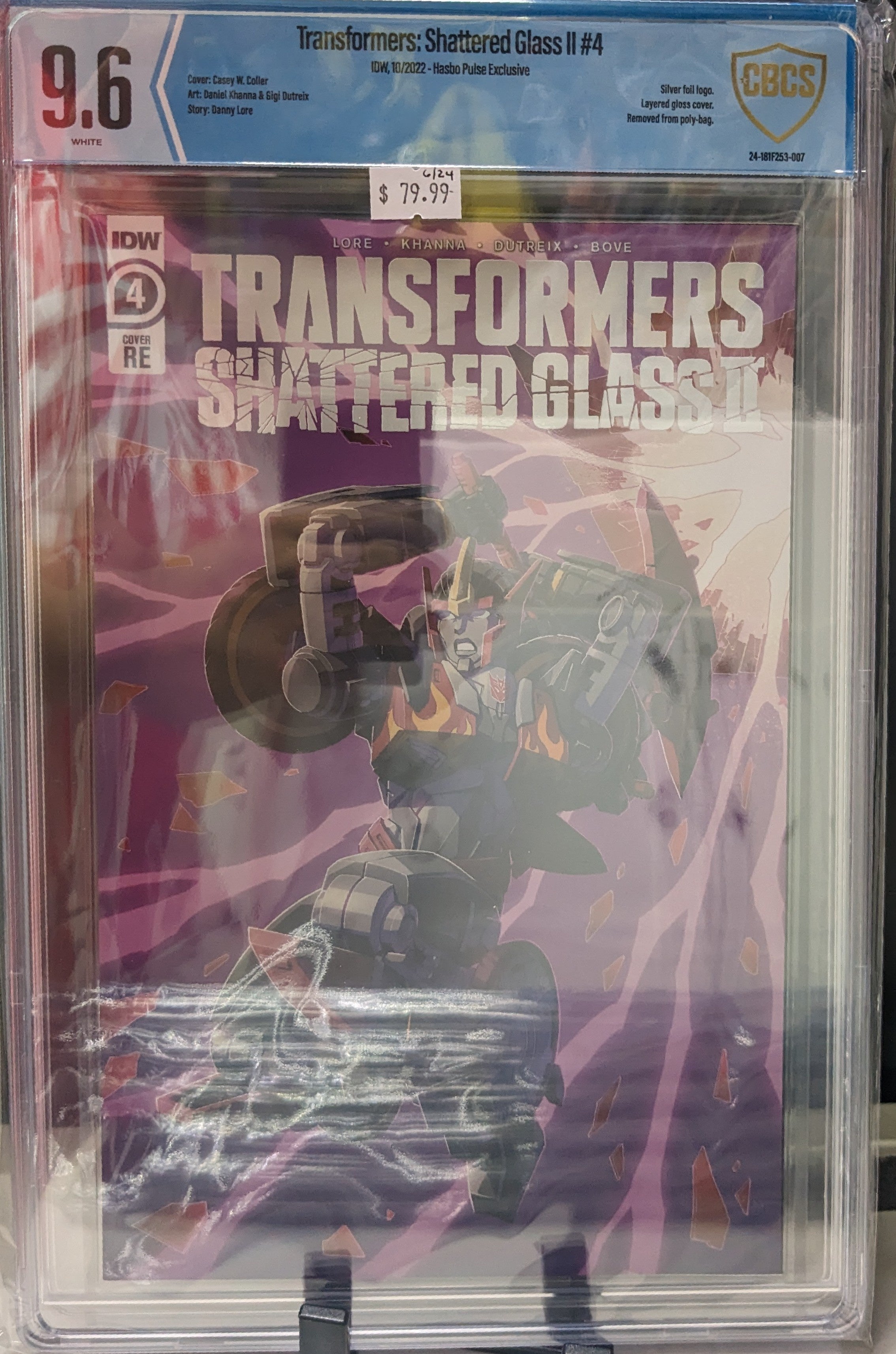 CBCS 9.6 - Transformers: Shattered Glass II #4 IDW, 10/2022 - Hasbo Pulse Exclusive