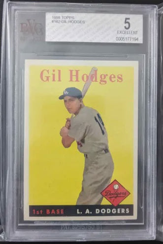 BGS 5 1958 Topps #162 Gil Hodges (0005177194)