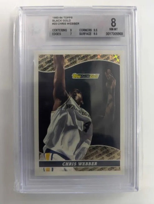 BGS 8 - 1993-94 Topps, Black Gold, #23 Chris Webber [0017005969]