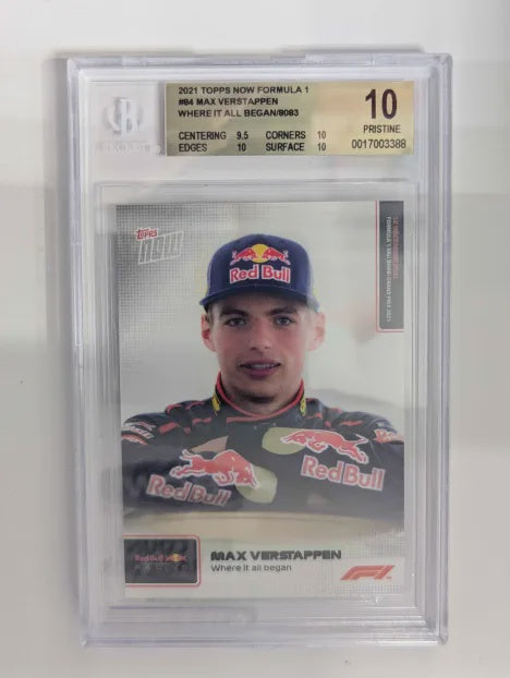 BGS 10 - 2021 Topps Now Formula 1 - #84 Max Verstappen - Where It All Began/8083 [0017003388]