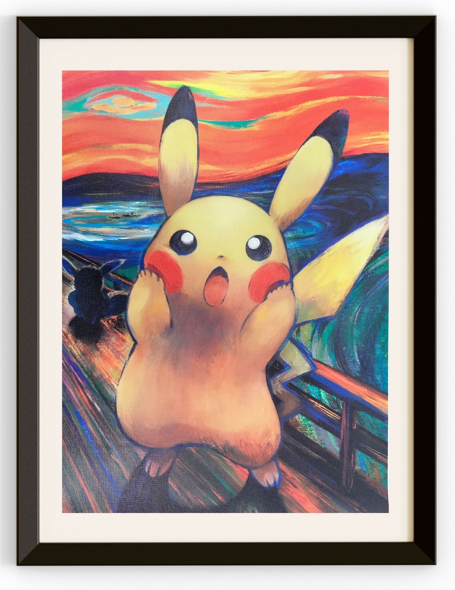 Pikachu As Scream Canvas Prints