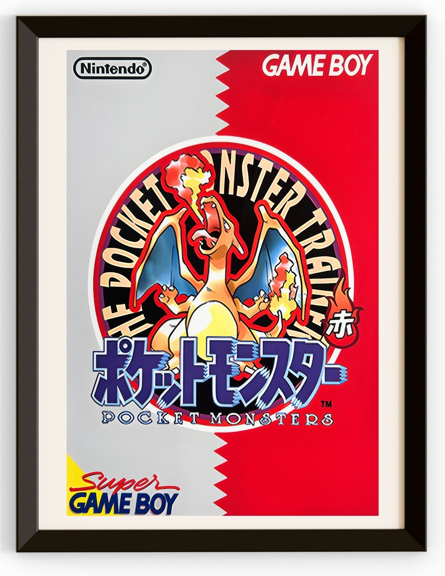 Pokemon Red Japanese GameBoy Art Canvas Print