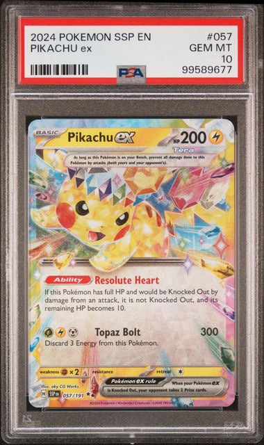 PSA - 10 2024 SSP EN Pikachu EX #057 (99589677)