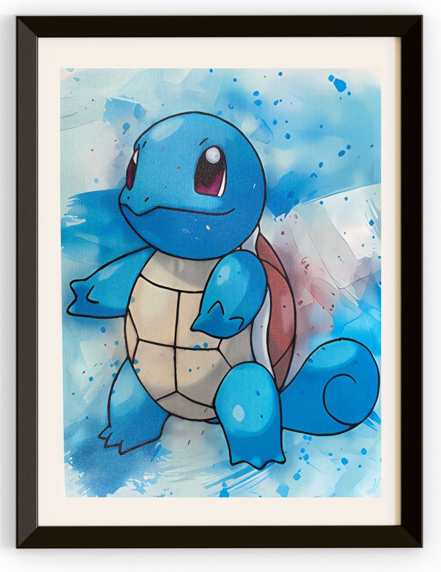 Squirtle Brush Strokes Canvas Prints