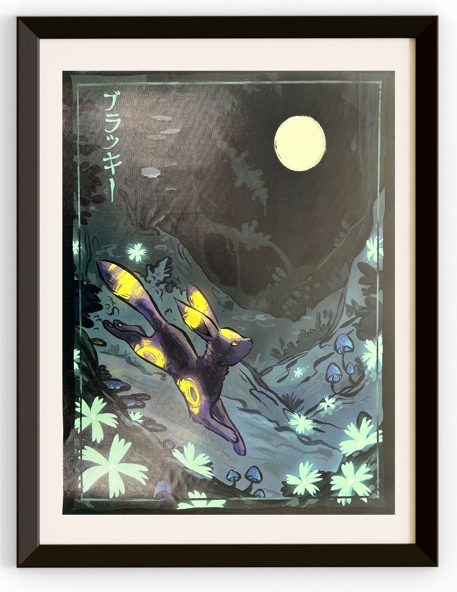 Umbreon Running Down A Mountain Canvas Prints