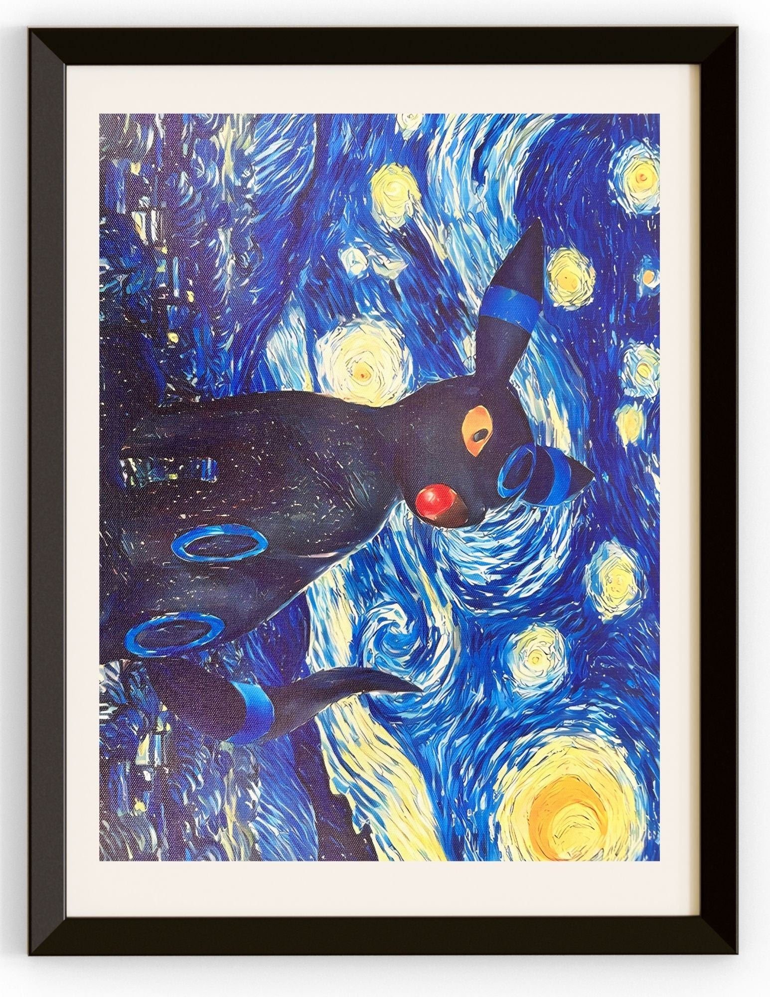 Umbreon Under A Starry Night Canvas Prints