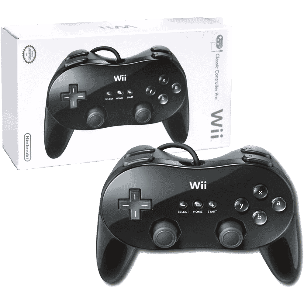 Nintendo Wii PRO Classic Controller RVL-A-R2K Black for Wii U