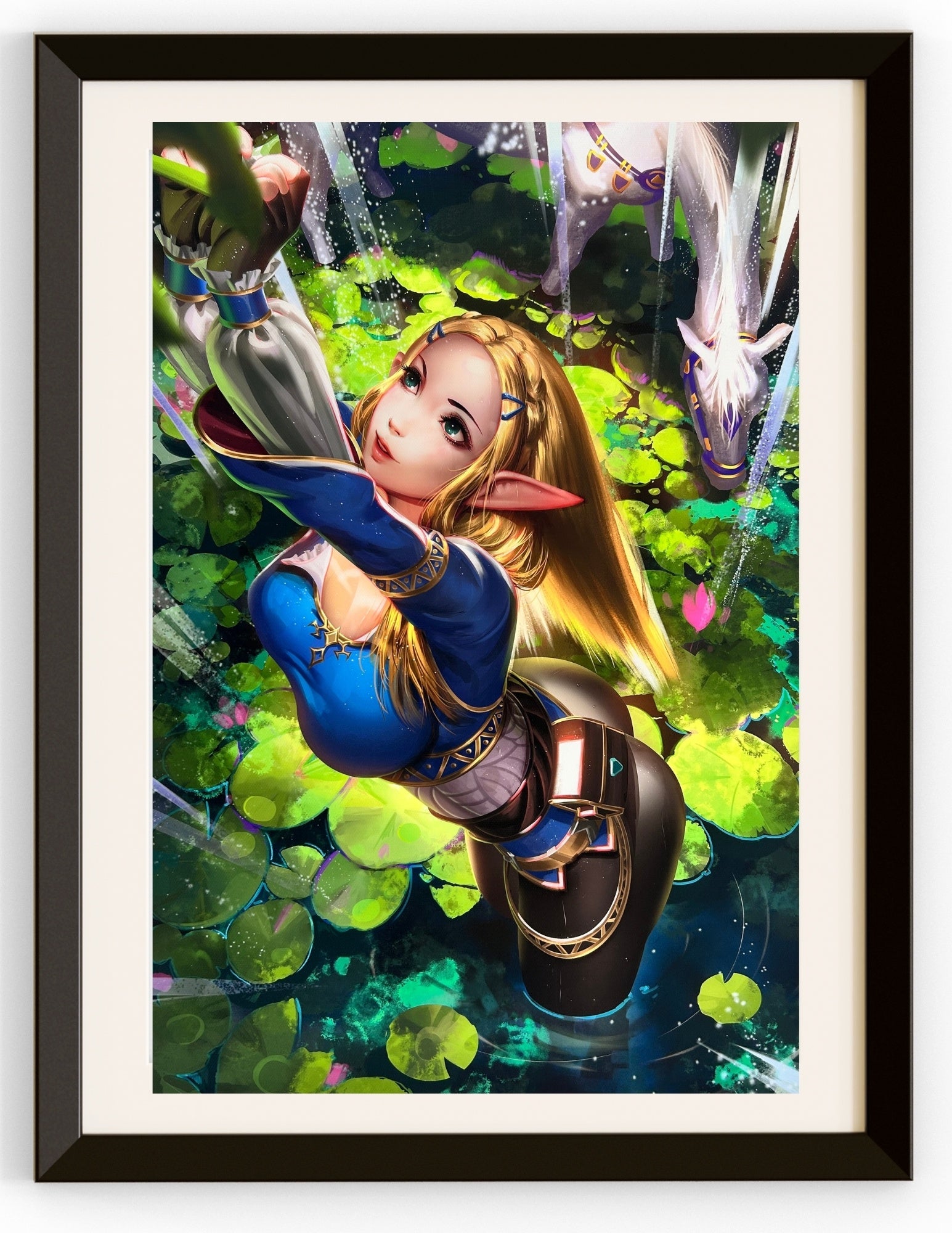 Zelda in the Pond Canvas Print