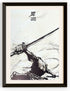 Zoro Black & White with Sword over His Back Canvas Print