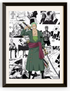 Zoro In Front of Manga Art Canvas Prints