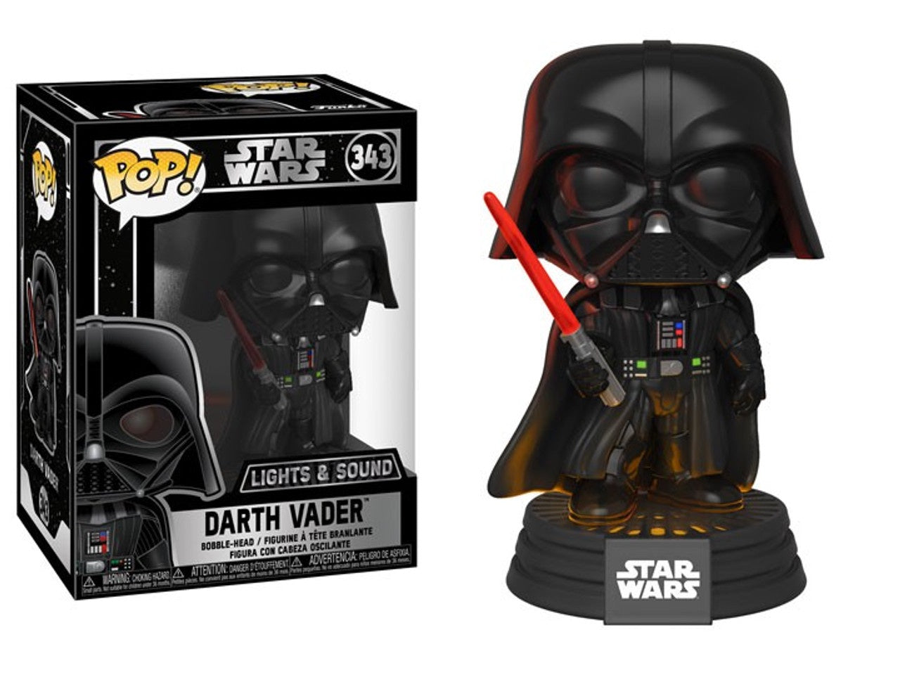 #343 Star Wars - Darth Vader w/ Lights & Sounds Bobblehead Funko Pop!