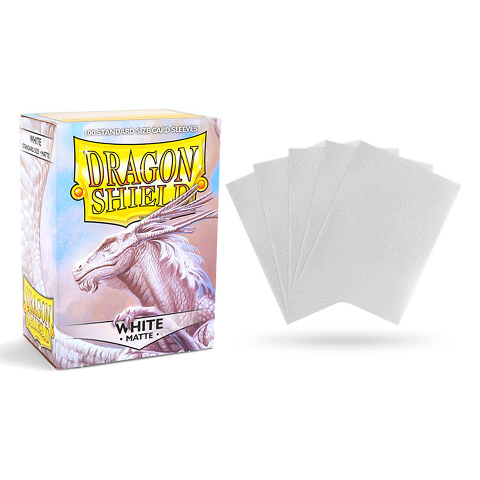 Dragon Shield - Matte White - Standard Sized Card Sleeves [100 Count]