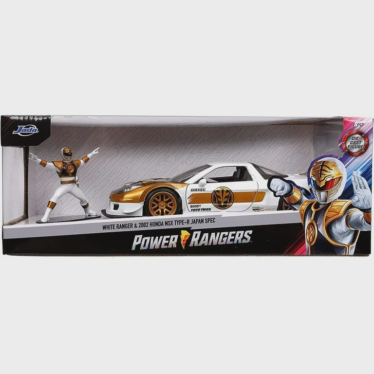 Mighty Morphin Power Rangers White Ranger & 2002 Honda NSX Type R- Japan Spec