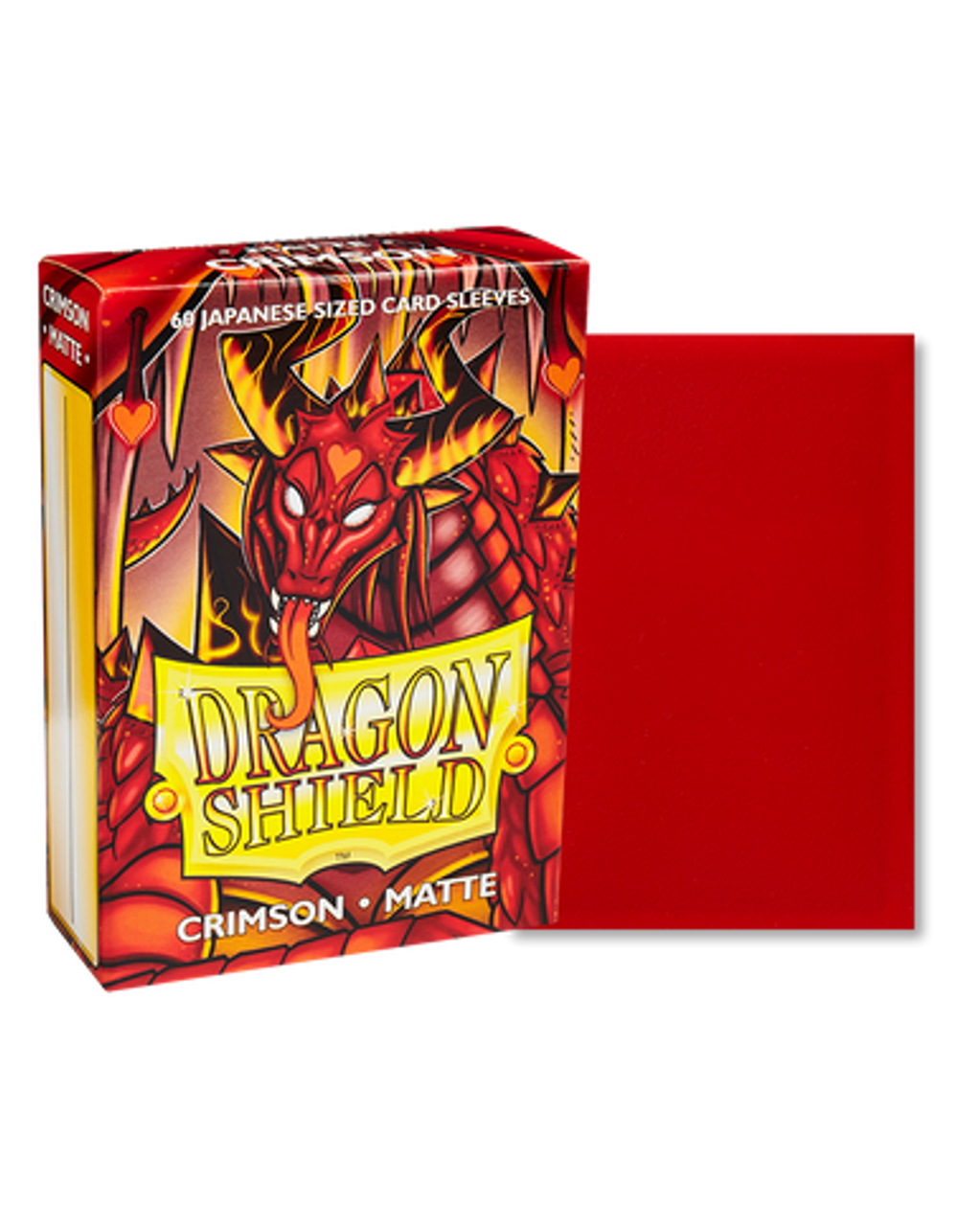 Dragon Shield - Matte Crimson - Japanese Sized Card Sleeves [60 Count]