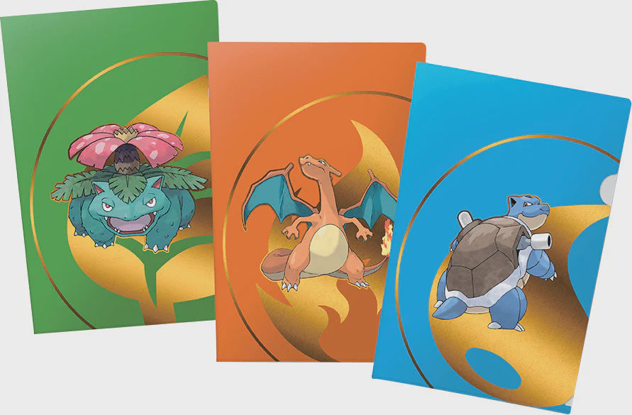 Charizard, Blastoise, and Veusaur Ultra Pro Tournament Folio