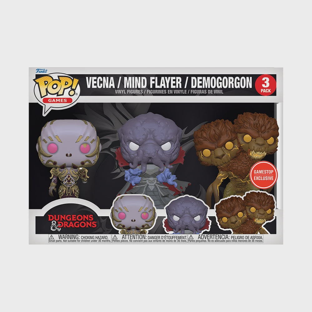 Dungeons & Dragons - Vecna/Mind Flayer/Demogorgon [Gamestop Exclusive]- Funko Pop! 3 pack