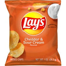 Lays Cheddar & Sour Cream Potato Chips - Snacks