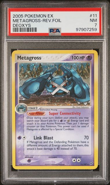 PSA 7 2005 Pokemon EX Metagross -Rev.Foil Deoxys [97907259]