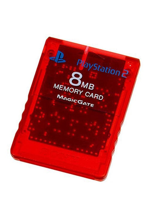 OEM PlayStation 2 8MB Memory Card | Translucent Red