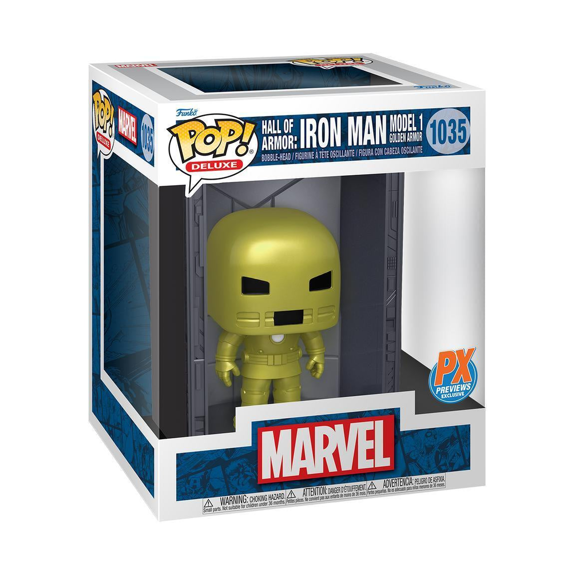 #1035 Marvel - Hall of Armor: Iron Man Model 1 Golden Armor [PX Previews Exclusive] - Funko Pop!