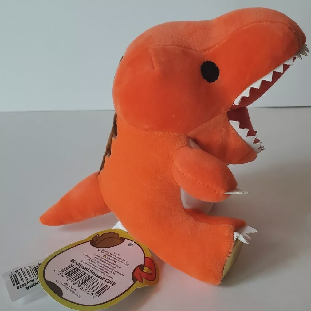 Mochipuni T Rex Dinosaur Orange Plush 6"