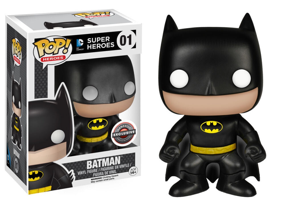 #01 DC Super Heroes - Batman (Black) [Gamestop Exclusive] - Funko Pop!