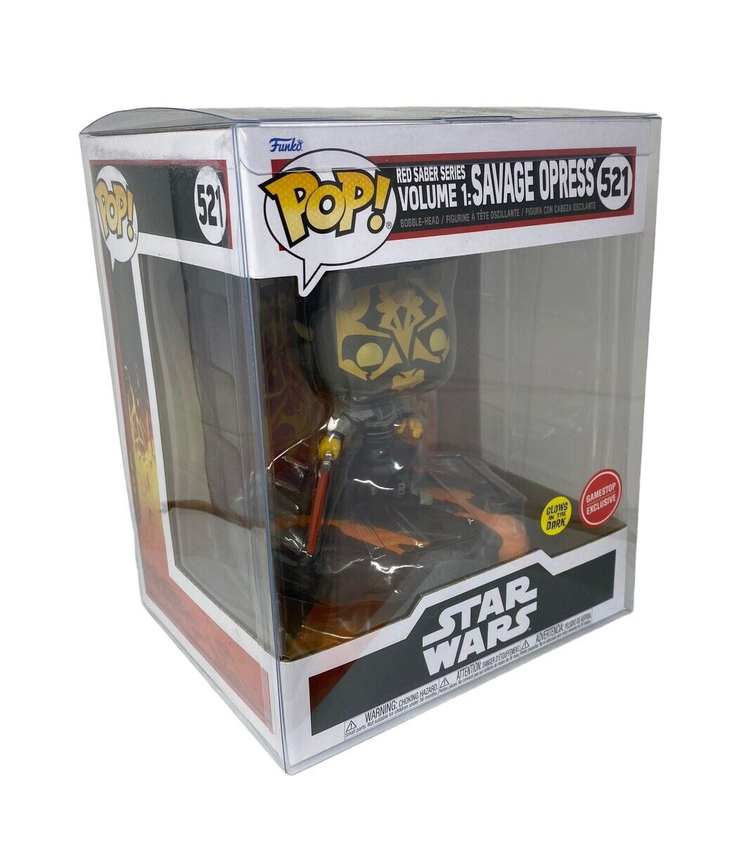 #521 Starr Wars - Red Saber Series Volume 1: Savage Opress [Gamestop Exclusive] [Glow In The Dark] Funko Pop