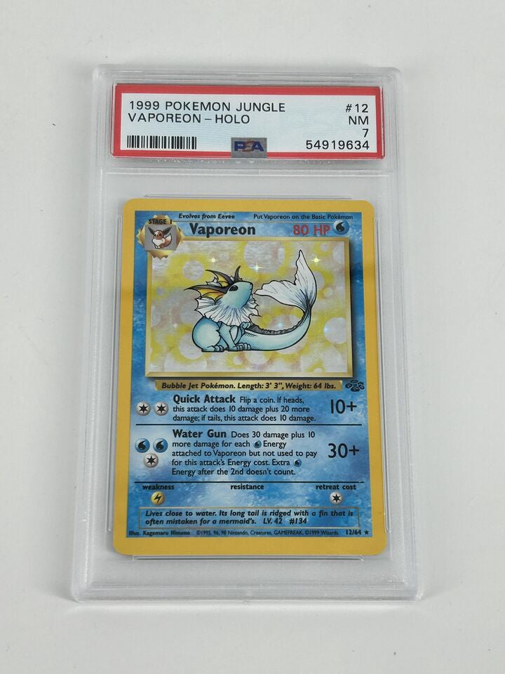 PSA 7 1999 Pokemon Jungle Vaporeon - Holo #12 (54919634)