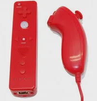 Red Nintendo Wii Nunchuk Controller