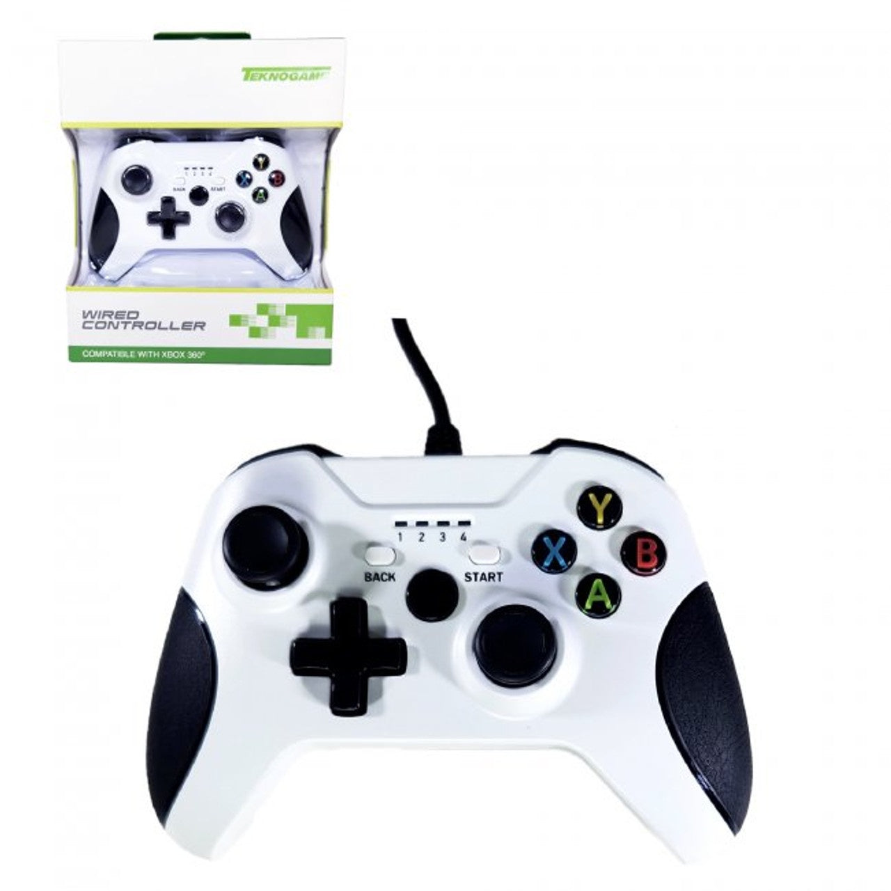 3rd Party - Teknogame Xbox 360 Wired Controller | White